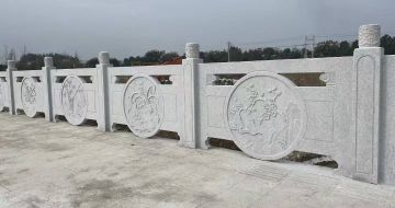 吴忠芝麻白河道栏杆 石材栏杆