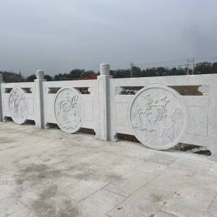 吴忠芝麻白河道栏杆 石材栏杆