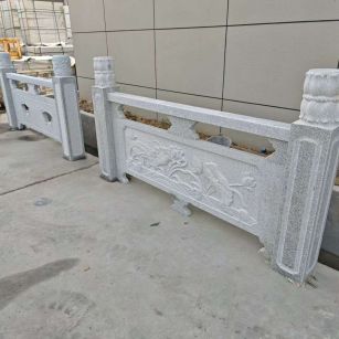 吴忠芝麻白河道栏杆 石材栏杆