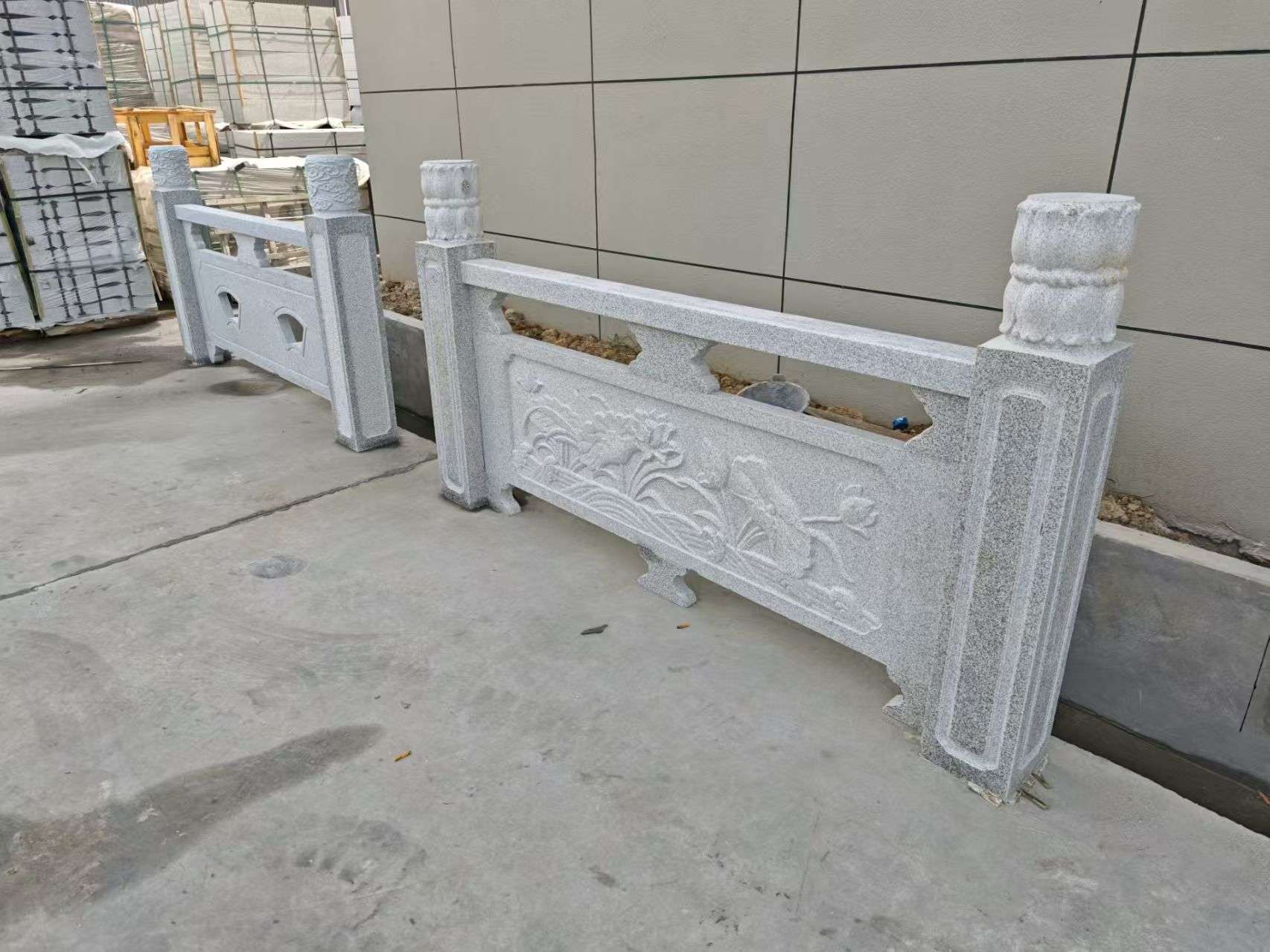 吴忠芝麻白河道栏杆 石材栏杆